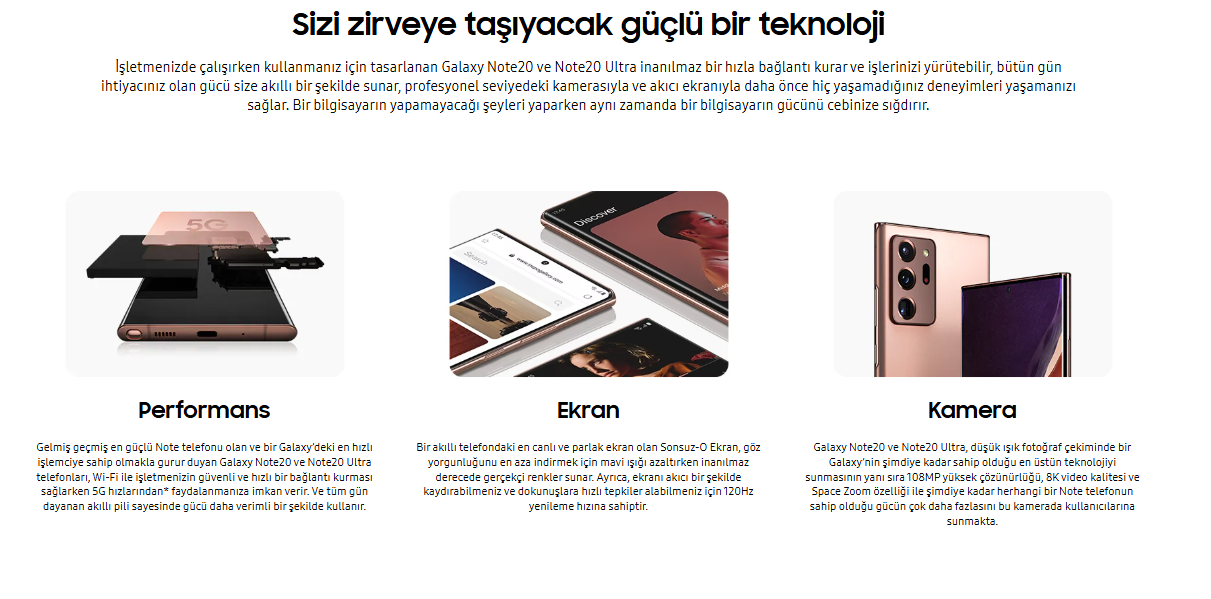 Yenilenmiş Samsung Galaxy Note 20